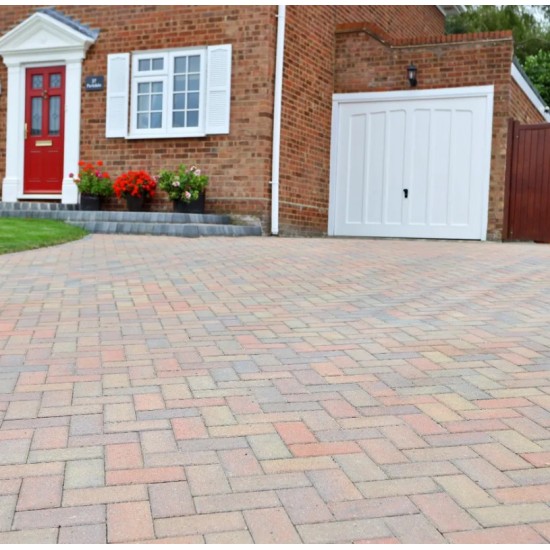 Buff - Driveway 50 - Block Paving - Buff 200x100x50mm - (488no Per Pack)9.76 m2