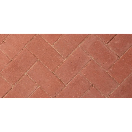 Red - Driveway 50 - Block Paving - Red 200x100x50mm - (488no Per Pack)9.76 m2