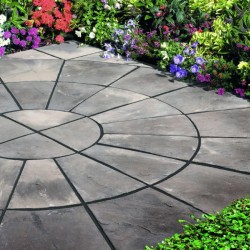 Autumn Silver - Old Riven - Concrete Paving - Full Circle 2400x35mm Pack