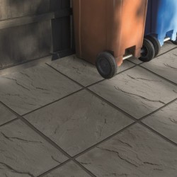 Dark grey - Peak Riven - Concrete Paving - 450x450x32mm