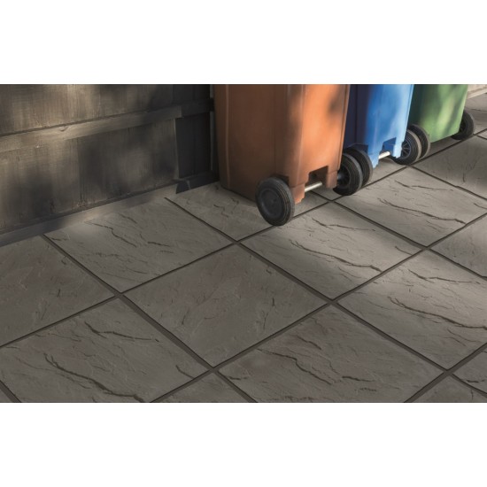 Dark grey - Peak Riven - Concrete Paving - 450x450x32mm