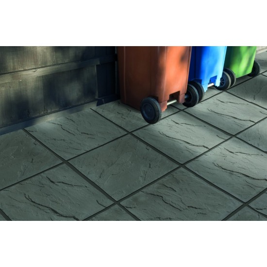 Dark grey - Peak Riven - Concrete Paving - 600x600x35mm