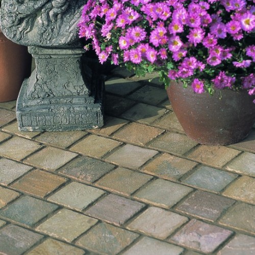 Fossil Buff - Natural Sandstone Setts - Natural Sandstone Fossil Buff