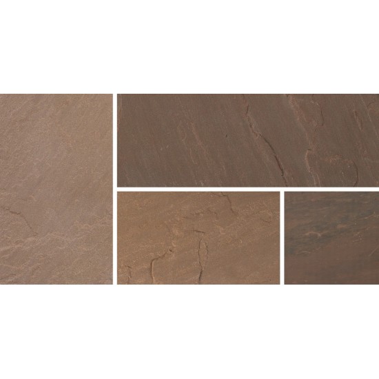 Burnt Umber - Blended Natural Sandstone - NaturalStone Ranges - Patio Pack 19.52m2