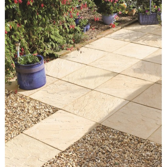 Cream - Edale - Concrete Paving - 450x450x32mm Pack 16.08m2