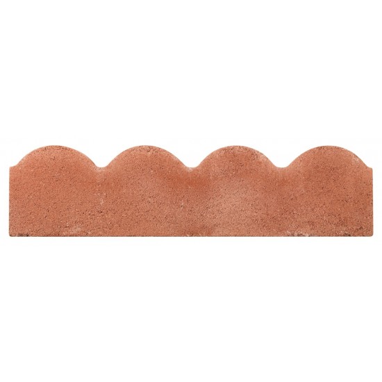 Red - Scalloped - Landscaping Features - Edging 600x50x150mm