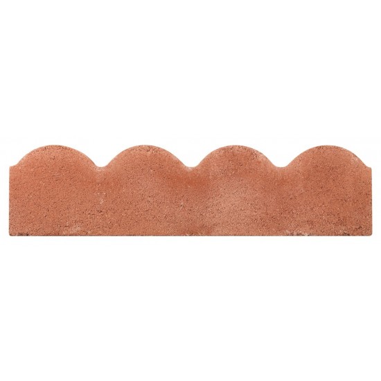 Red - Scalloped - Landscaping Features - Edging 600x50x150mm