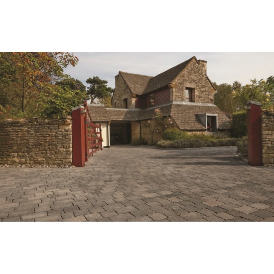 Graphite - Woburn Rumbled Infilta - Block Paving - Graphite 200x134x60mm Large - (312no Per Pack)8.43 m2
