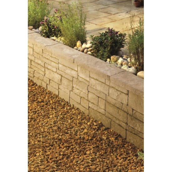 Weathered Limestone - Old Town Walling Full Block - Landscaping Features - Full Block 450x145x130 Pack 3.42m2