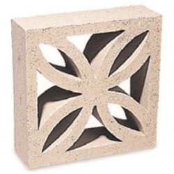 Off White - Screen Walling Leaf Block - Landscaping Features - Leaf Block 290x90x290mm