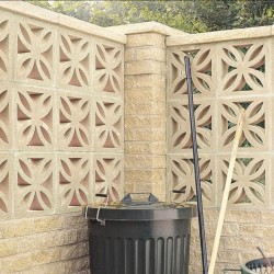 Off White - Screen Walling Leaf Block - Landscaping Features - Leaf Block 290x90x290mm