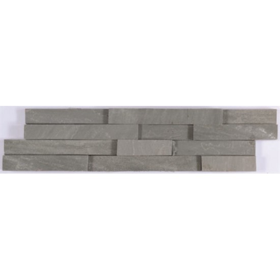 Silver Grey - Natural Sandstone Walling Slips - Landscaping Features - Slips 650x150x10-20mm Pack of 6